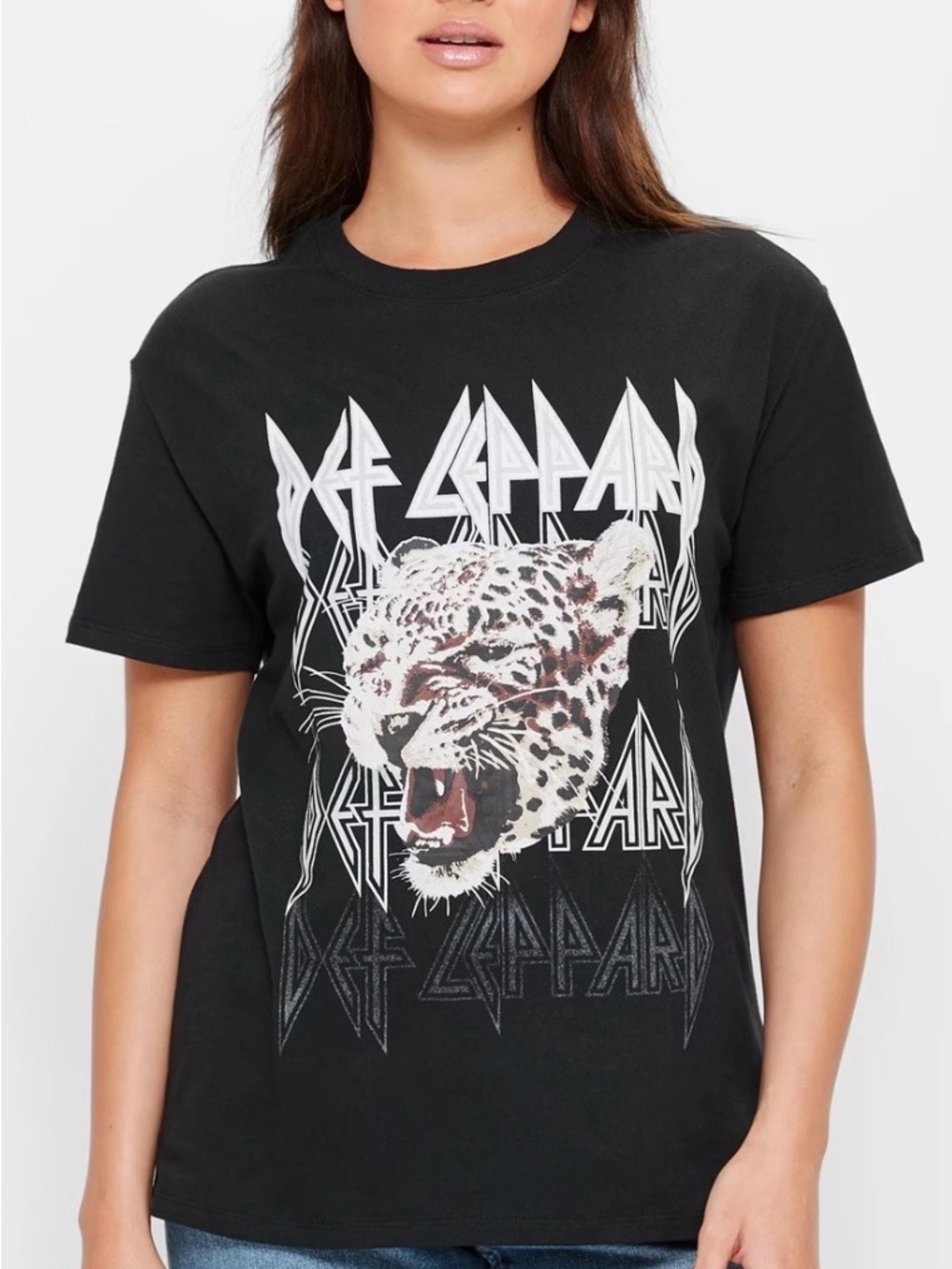 Black Leopard Graphic Tee - Kids, L